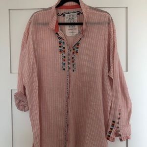 Tunic stripe cotton top